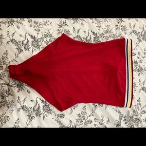Red striped bodysuit